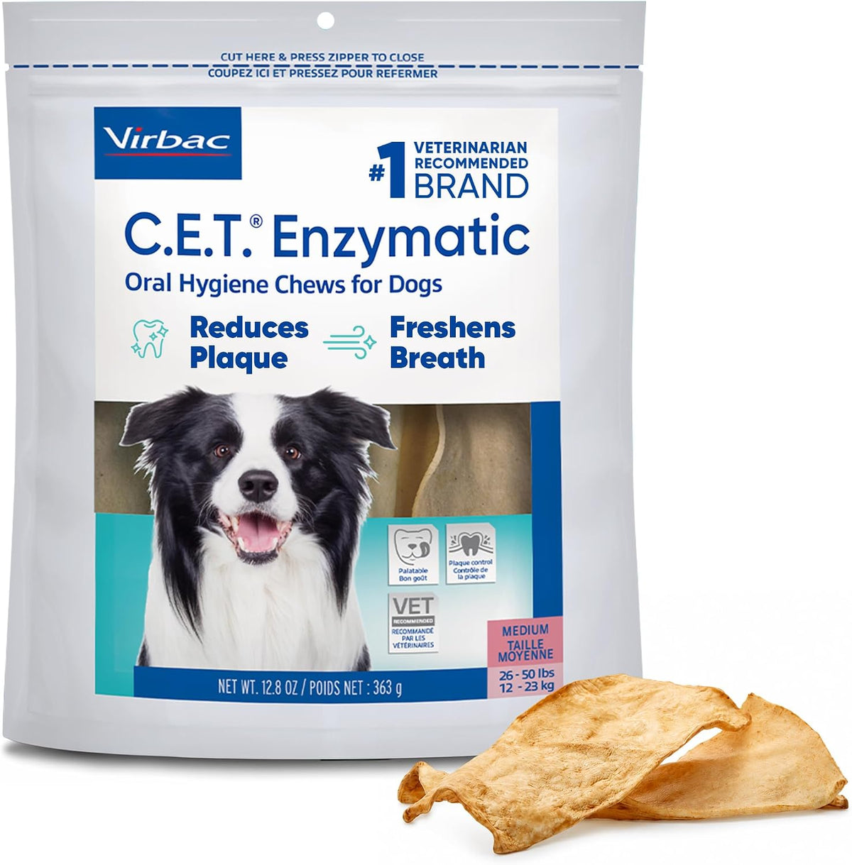c.e.t. enzymatic oral hygiene chews for dogs, tartar, main product view