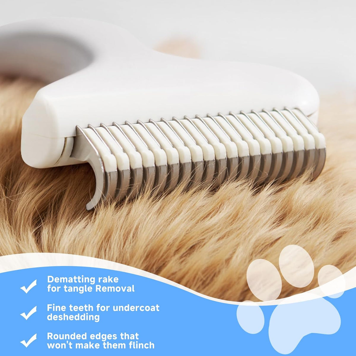 pet steam brush for dog, cat & dog showing dimensions