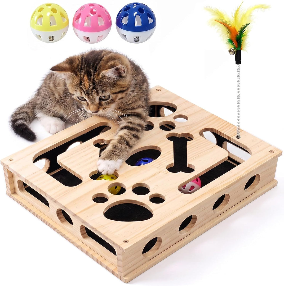 cat nail file enrichment box for indoor cats, main product view