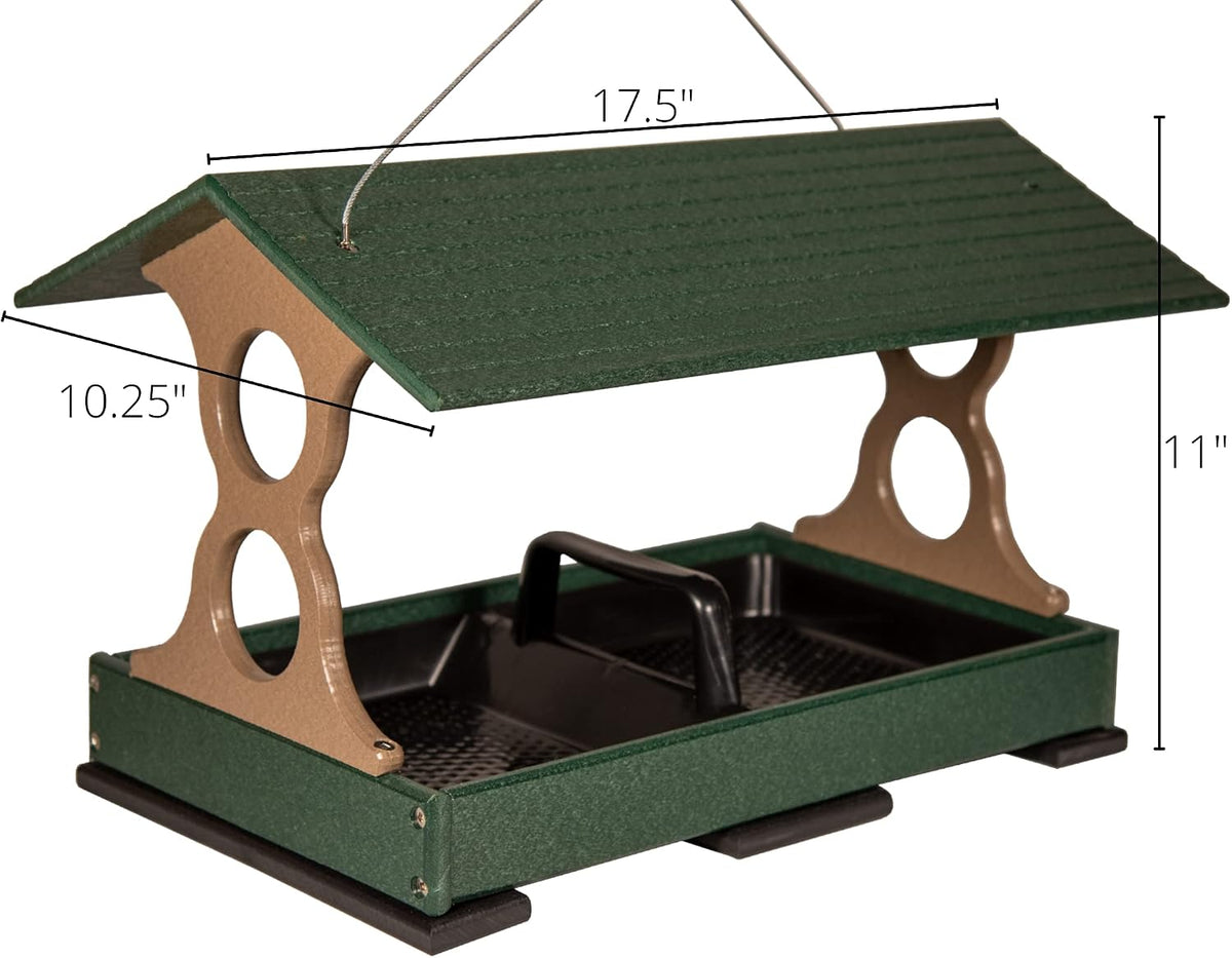 jcs wildlife fly thru bird feeder for outdoors, close-up detail
