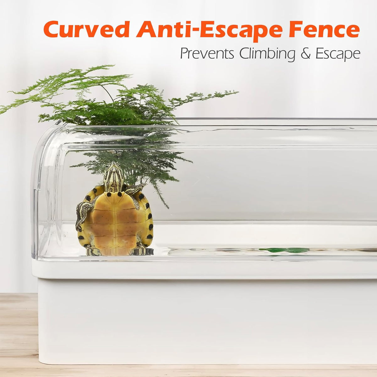 azv turtle tank starter kit,6.57 gallon habitat for showing dimensions
