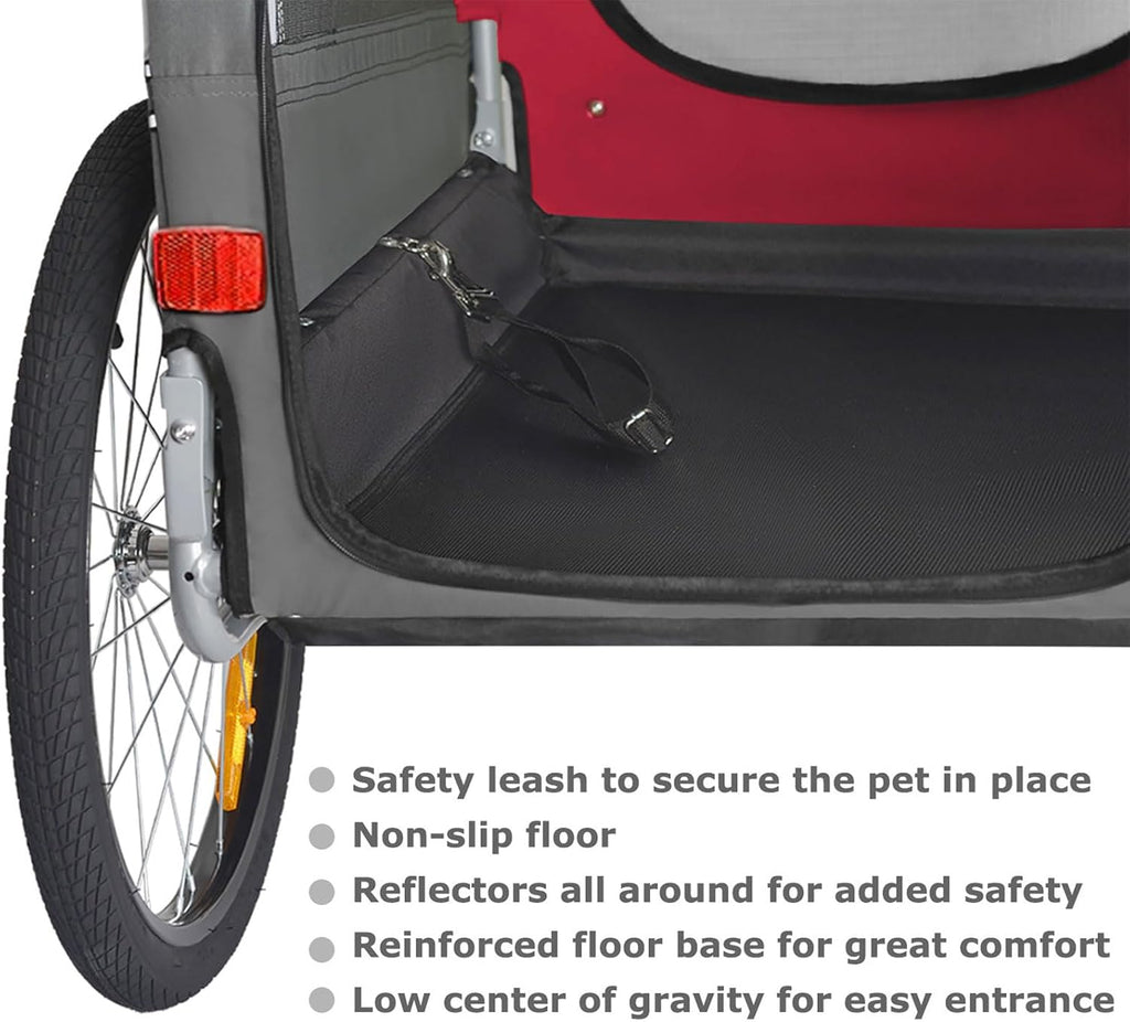 doggyhut® premium x large pet bike trailer & showing dimensions