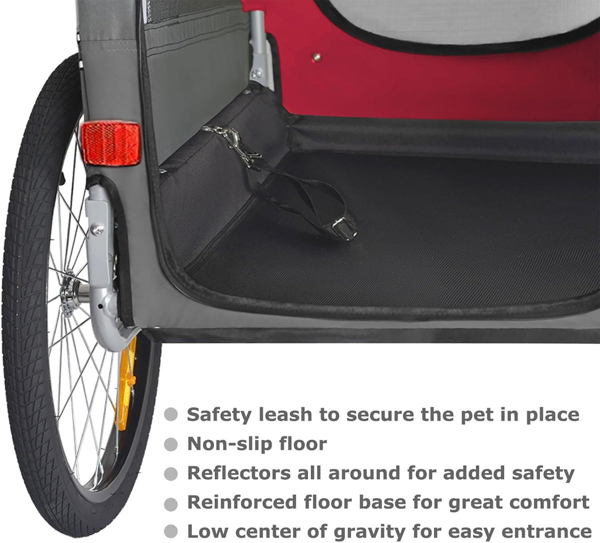doggyhut® premium x large pet bike trailer & showing dimensions