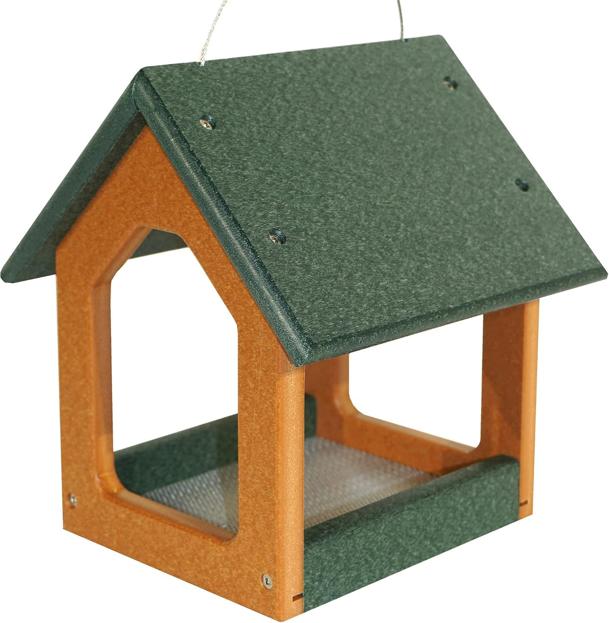 dutchcrafters mini modern fly-through hanging bird feeder with, main product view