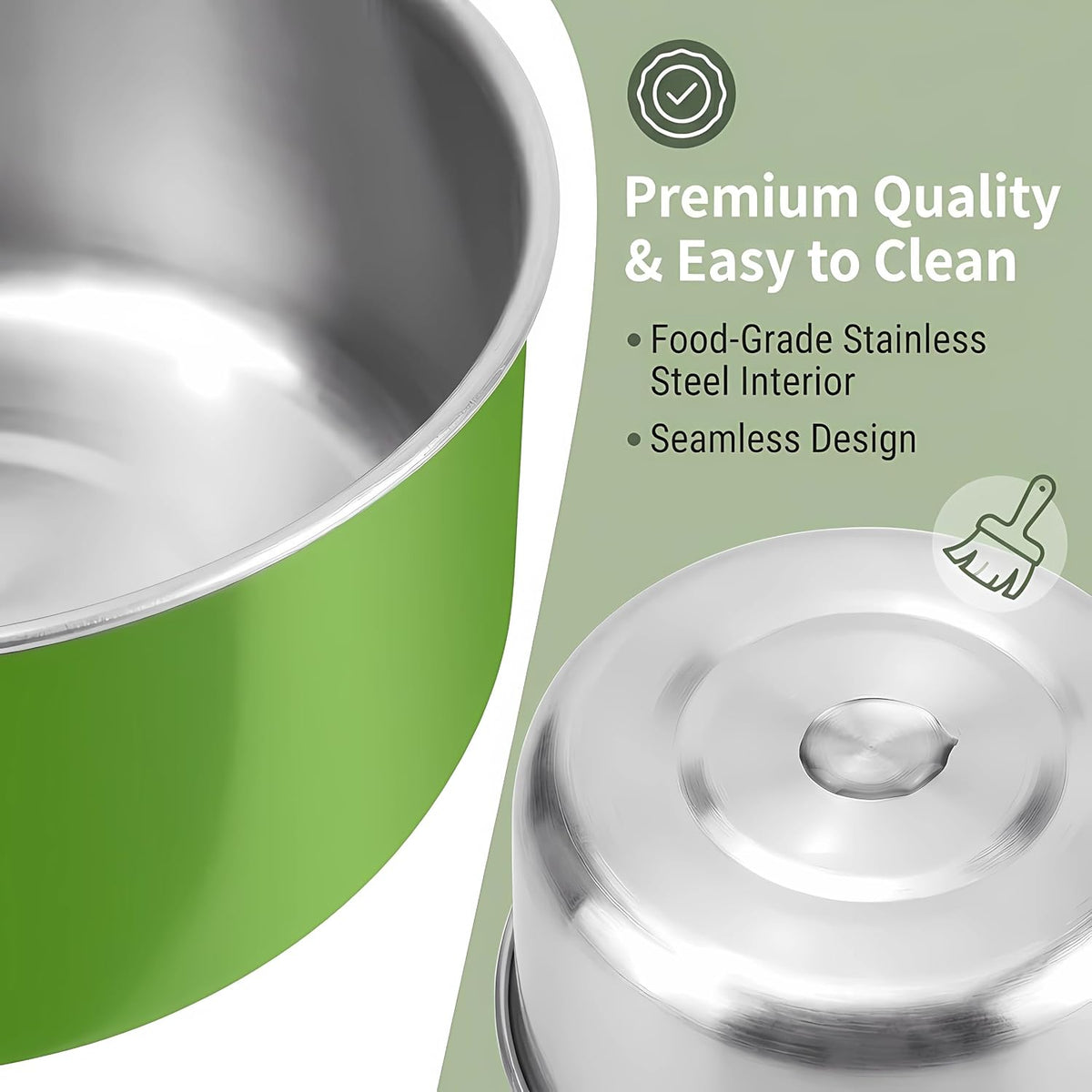 stainless steel bird bowls for cage (8 pack)– showing dimensions