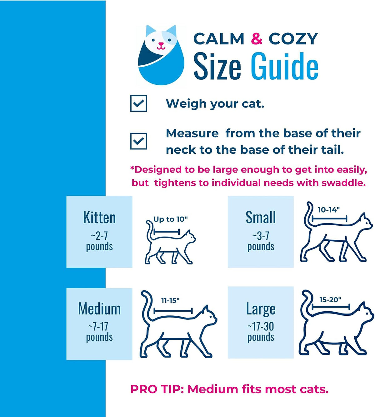 calm & cozy® cat swaddle wrap for anxiety shown in use