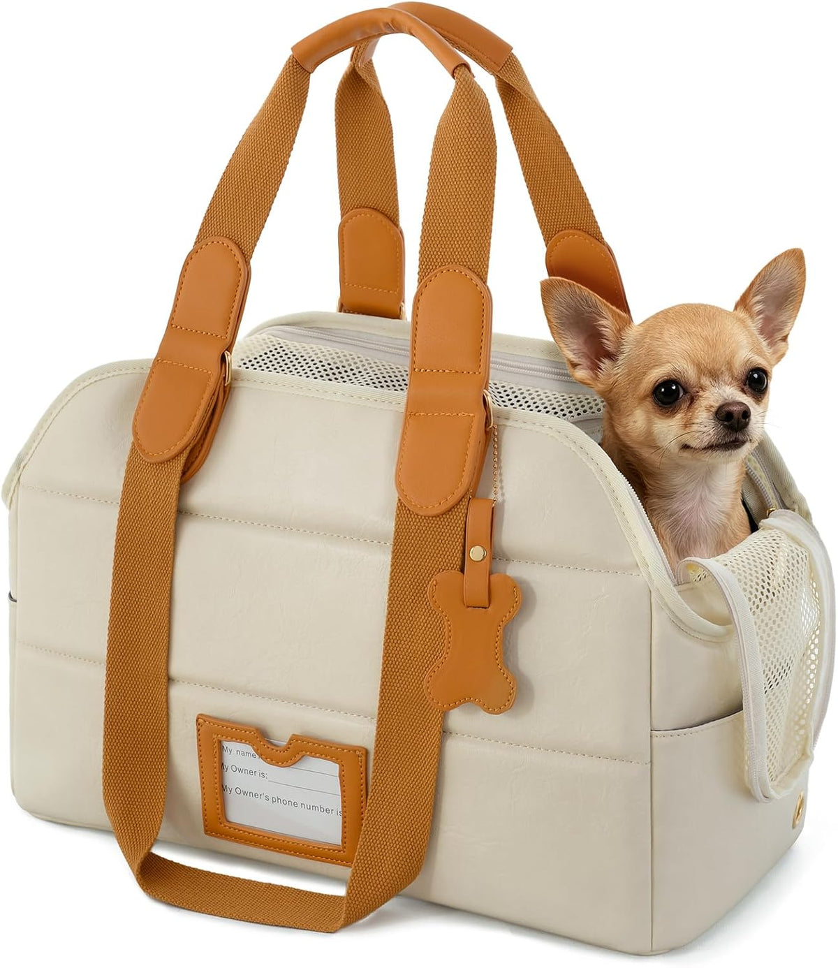 dog carrier purse for small dogs cat, vegan, main product view