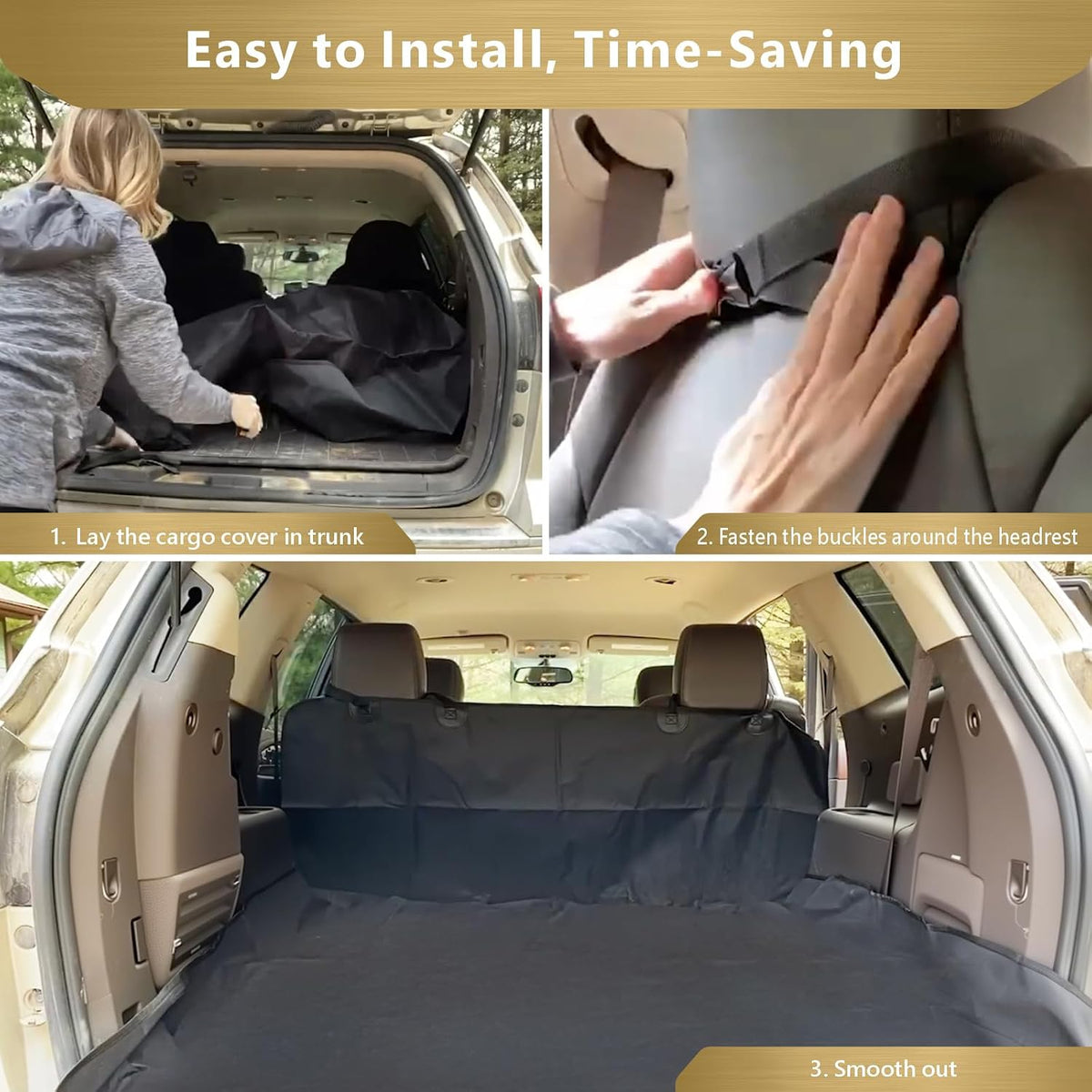 suv cargo liner for dogs - trunk cover, view 9