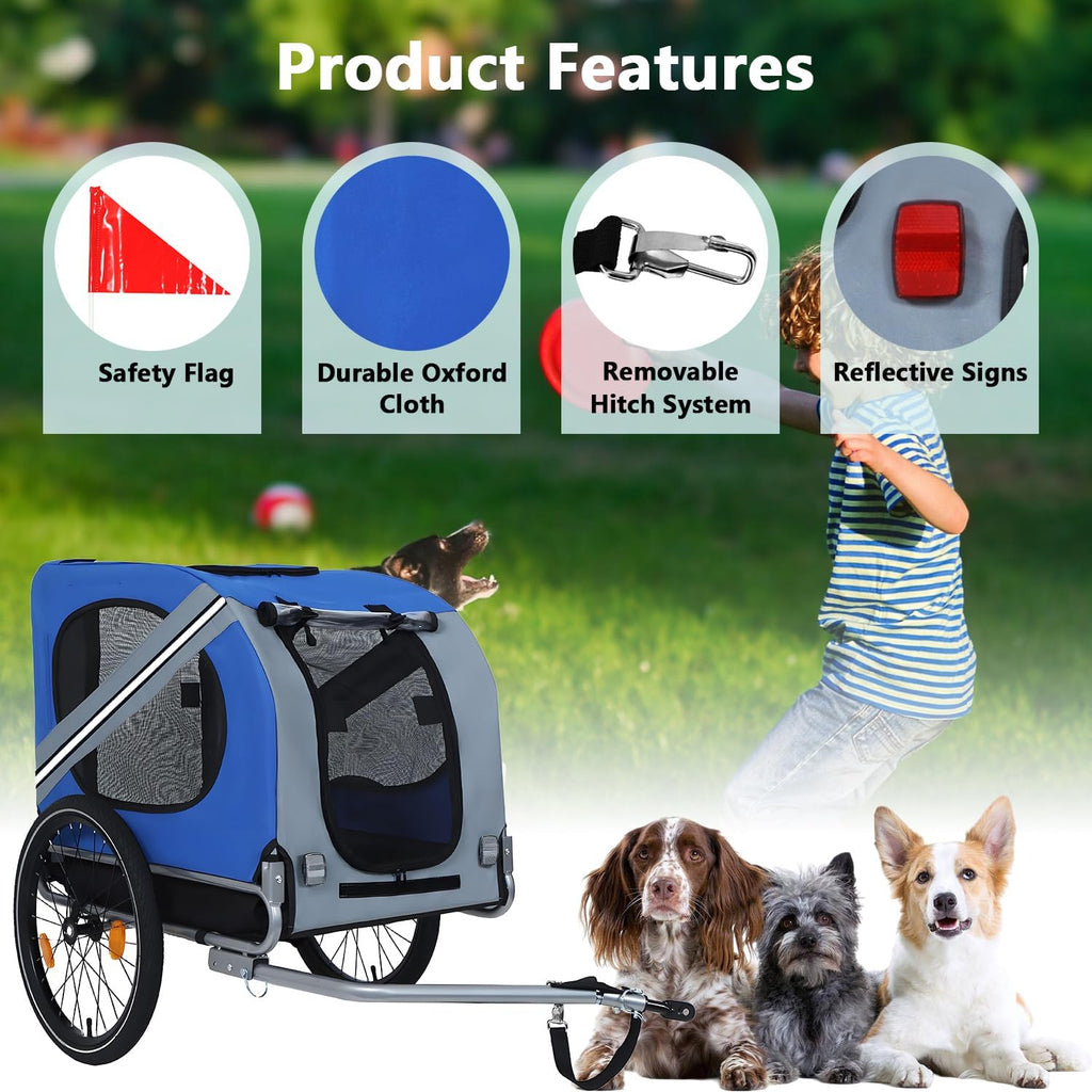 large dog trailer for bike, folding bike trailer, package contents