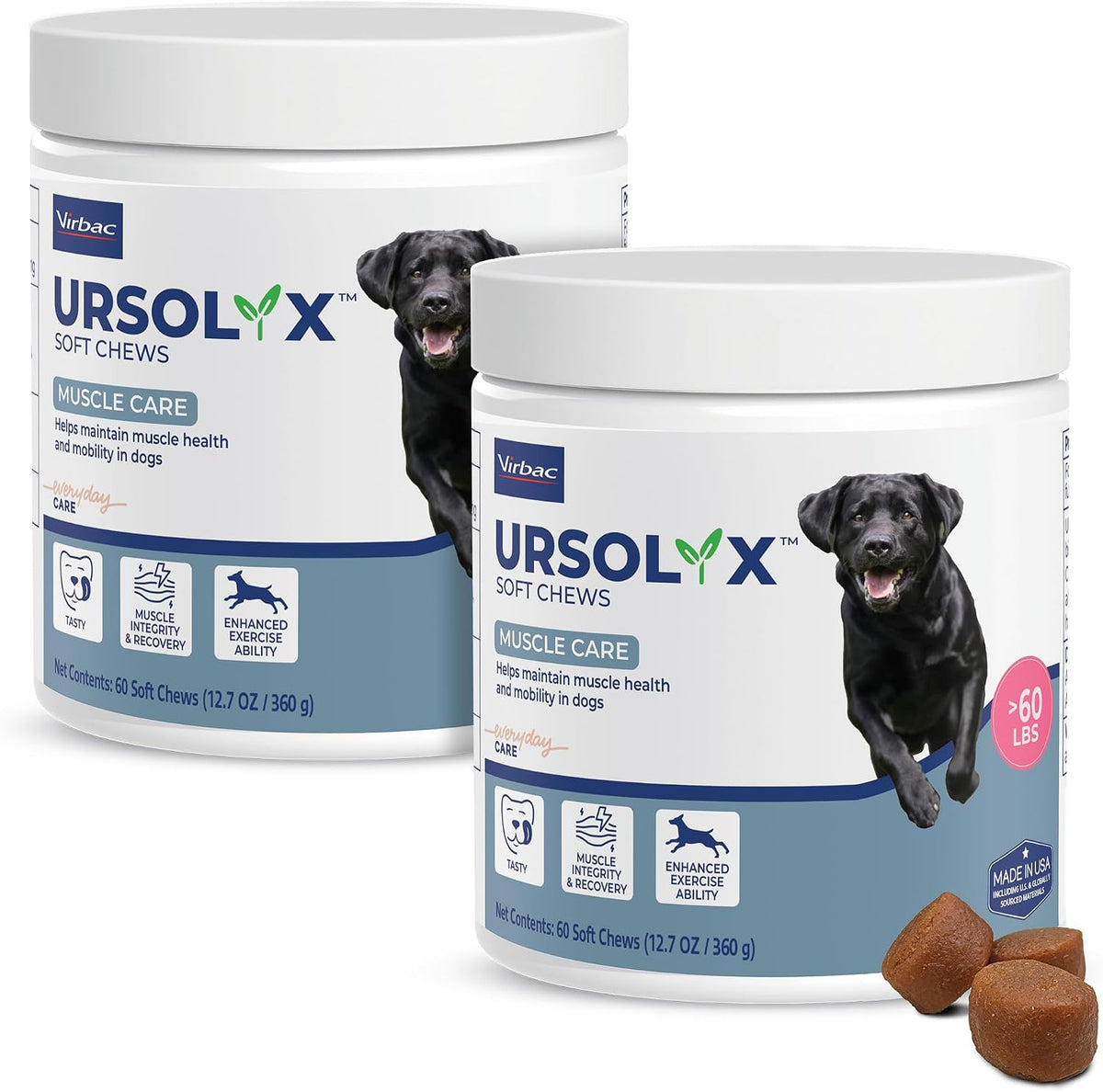 virbac ursolyx soft chews for dogs | muscle, main product view