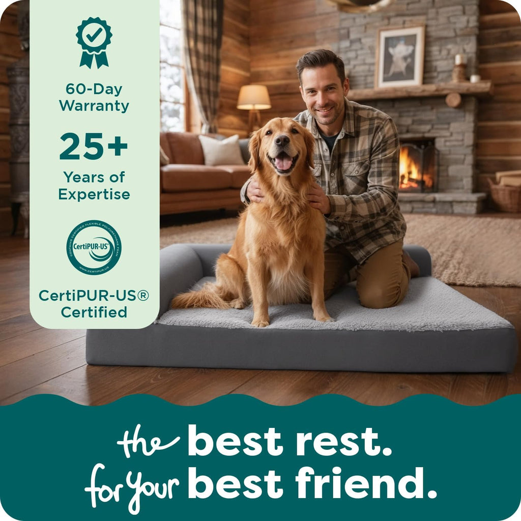 furhaven orthopedic dog bed for large dogs w/, view 9