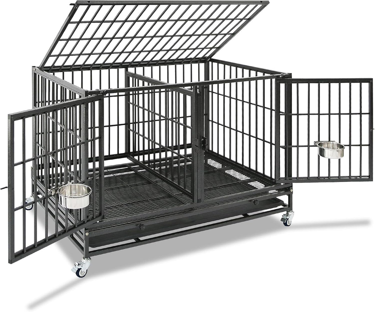 homey pet 42 inch stackable heavy duty dog, main product view