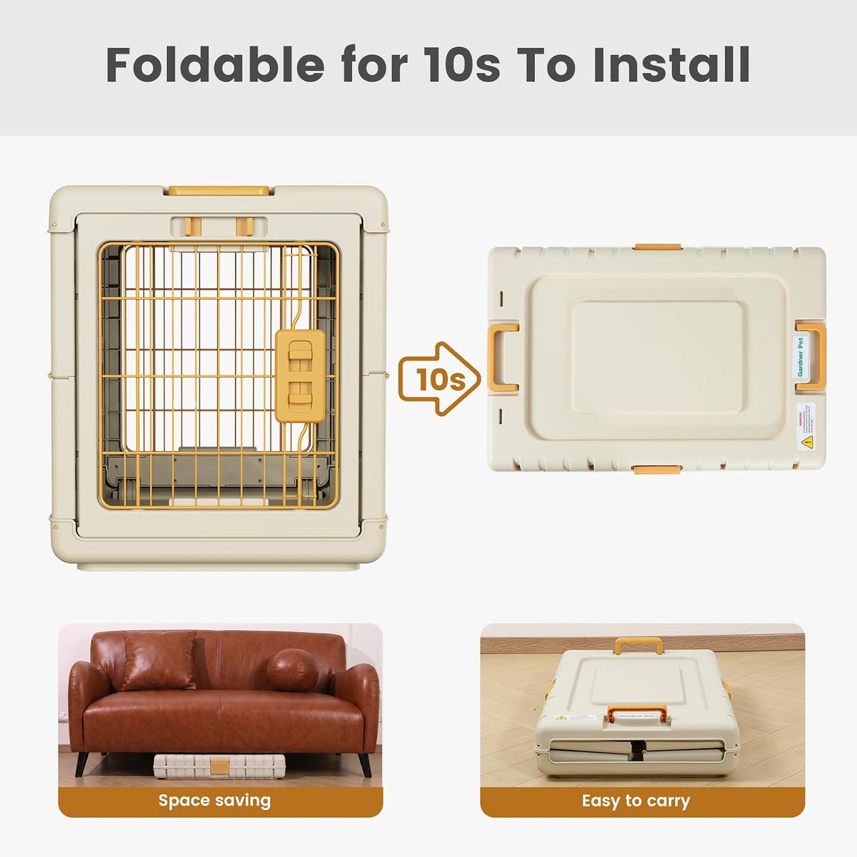 collapsible dog crate for large/medium dogs - 36" shown in use