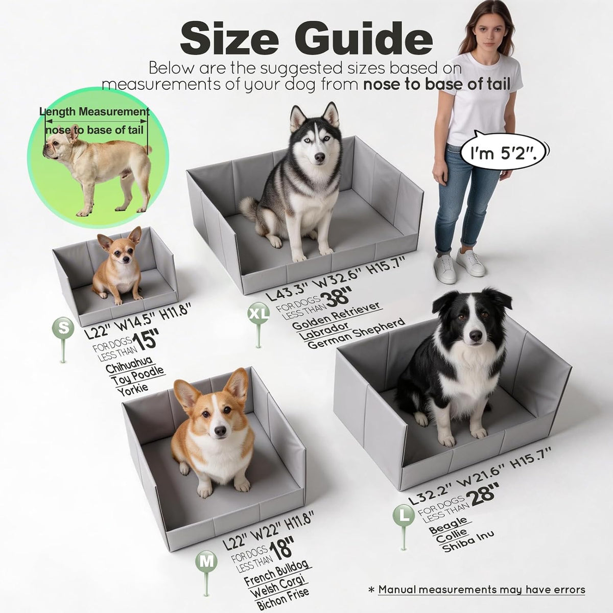hq4us 4legs dog litter box indoor high walls, close-up detail