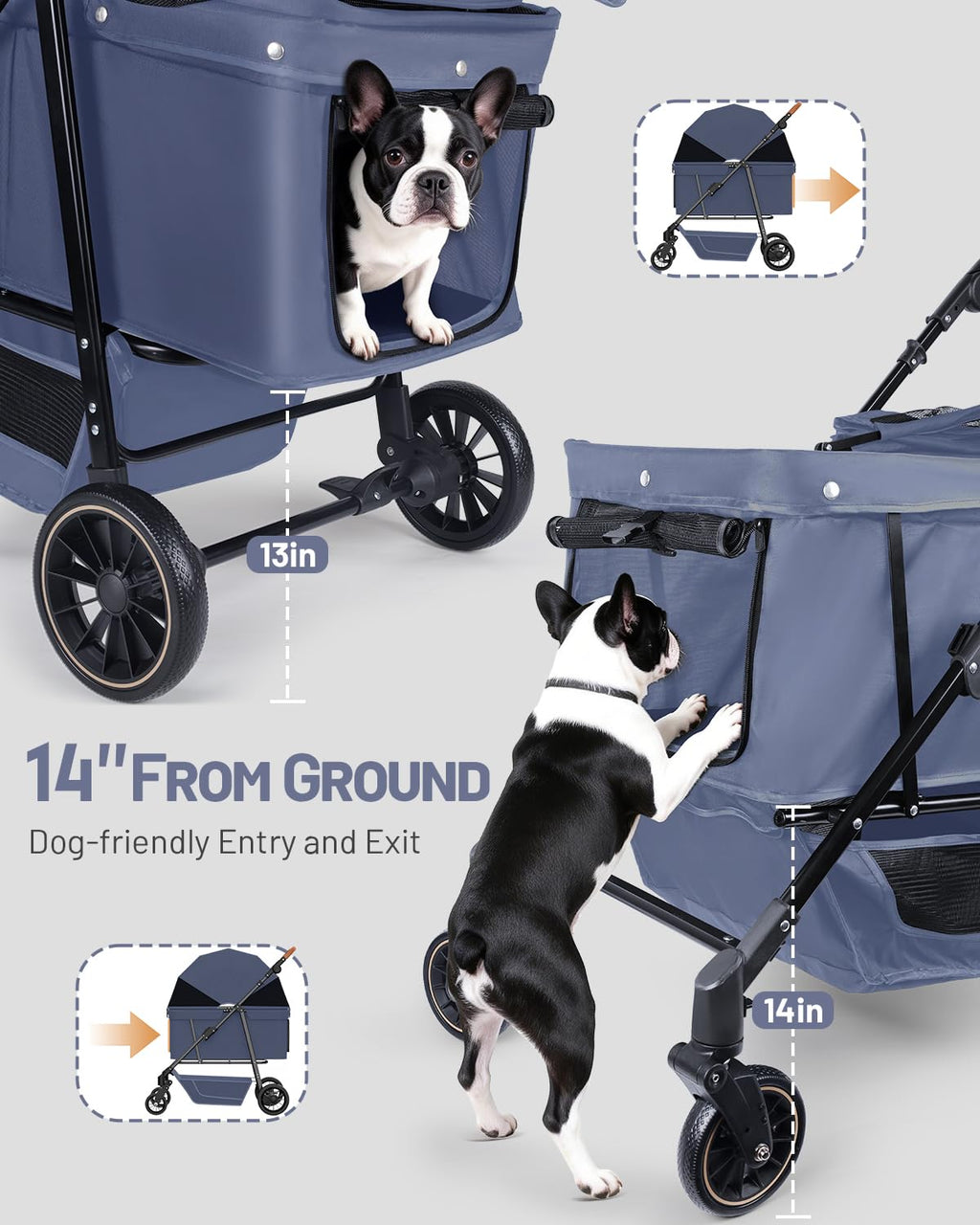dog stroller for medium & large dogs up, package contents