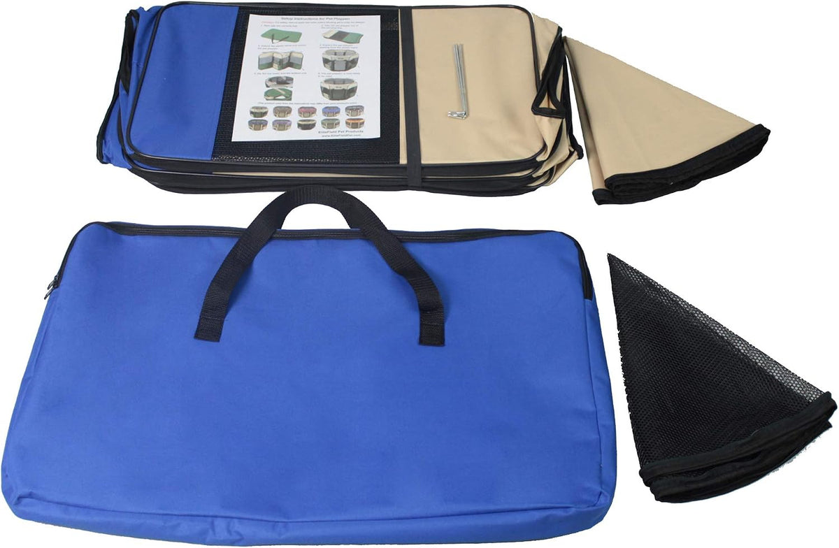 elitefield 2-door soft pet playpen for dogs and, close-up detail