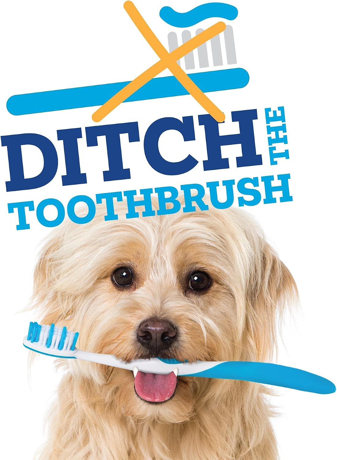 vetality brush free daily dental care chews for, side view