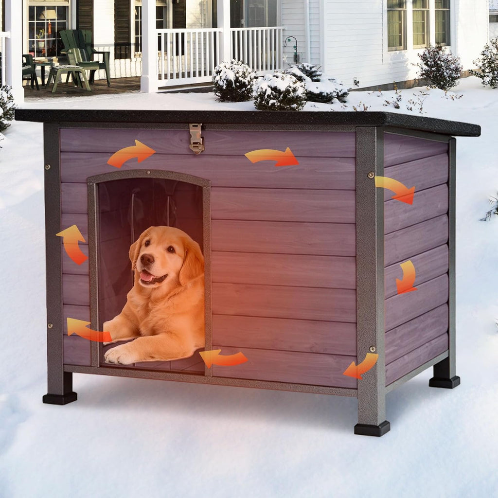 gutinneen large outdoor insulated dog house indestructible dog on a desk or shelf