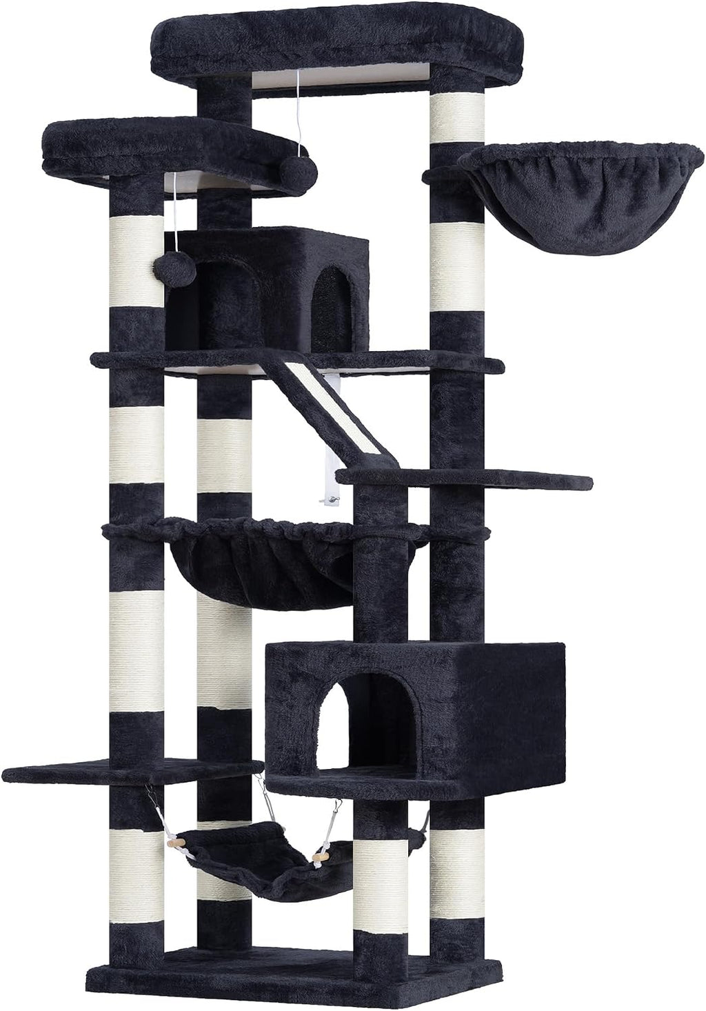 heybly cat tree, 71-inch-tall tower for indoor cats, view 9