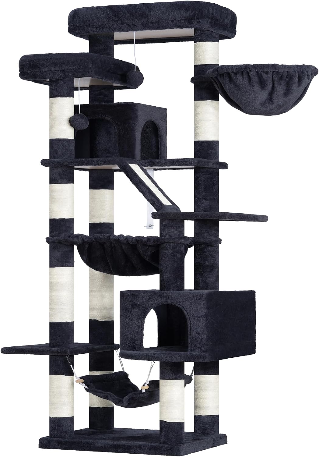 heybly cat tree, 71-inch-tall tower for indoor cats, view 9