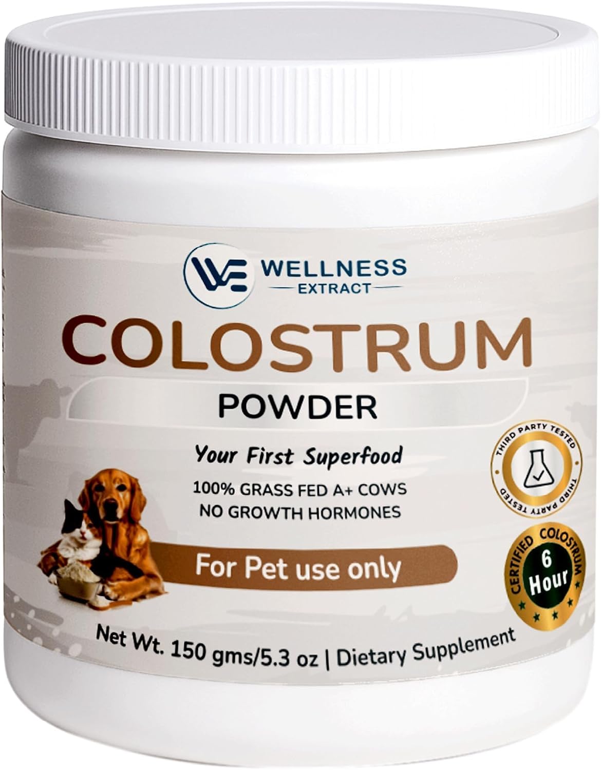 bovine colostrum powder for pets 5.3 oz (150g), main product view