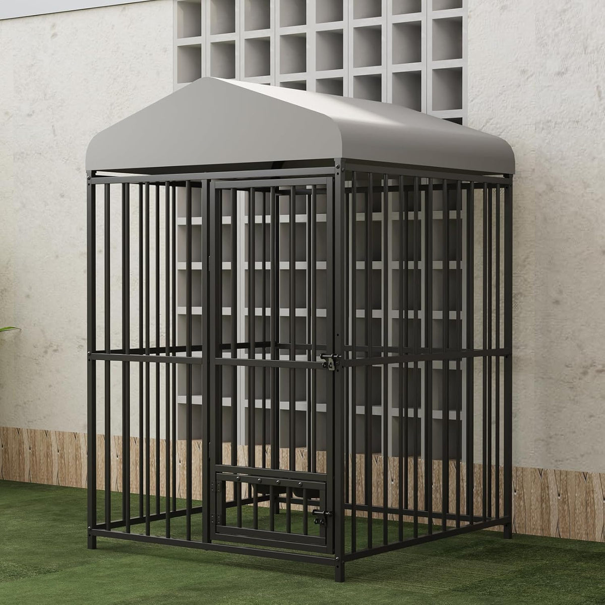4x4x6ft large outdoor dog kennel, metal dog cage, main product view
