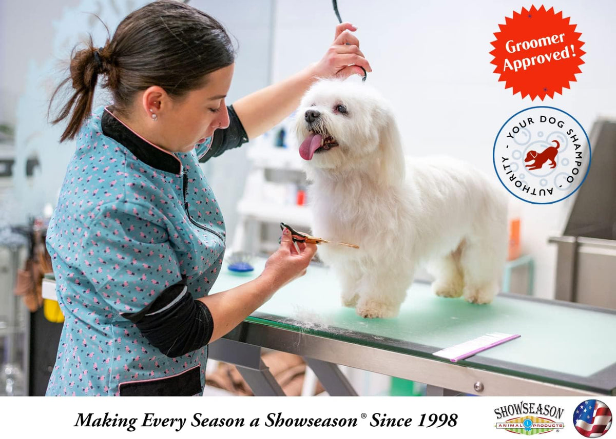 south bark's blue-shed® shampoo for dogs and cats showing dimensions