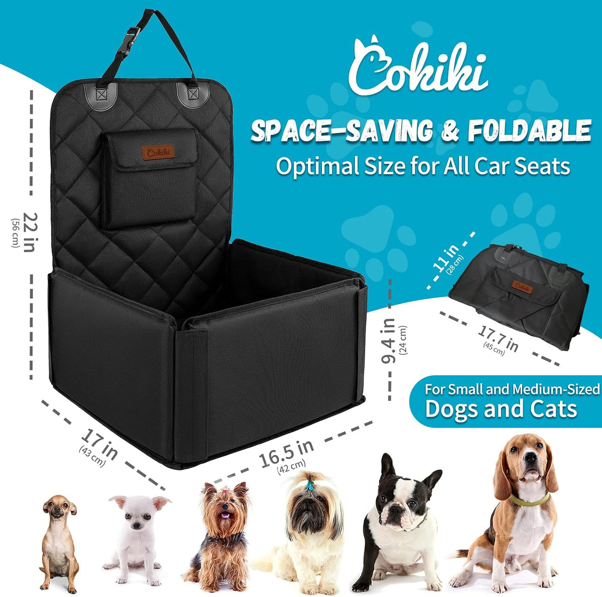 dog car seats for small dogs,detachable foldable dog, close-up detail
