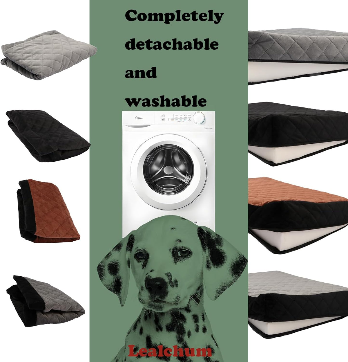 lealchum dog car seat up to 55lb,2 clip-on showing dimensions