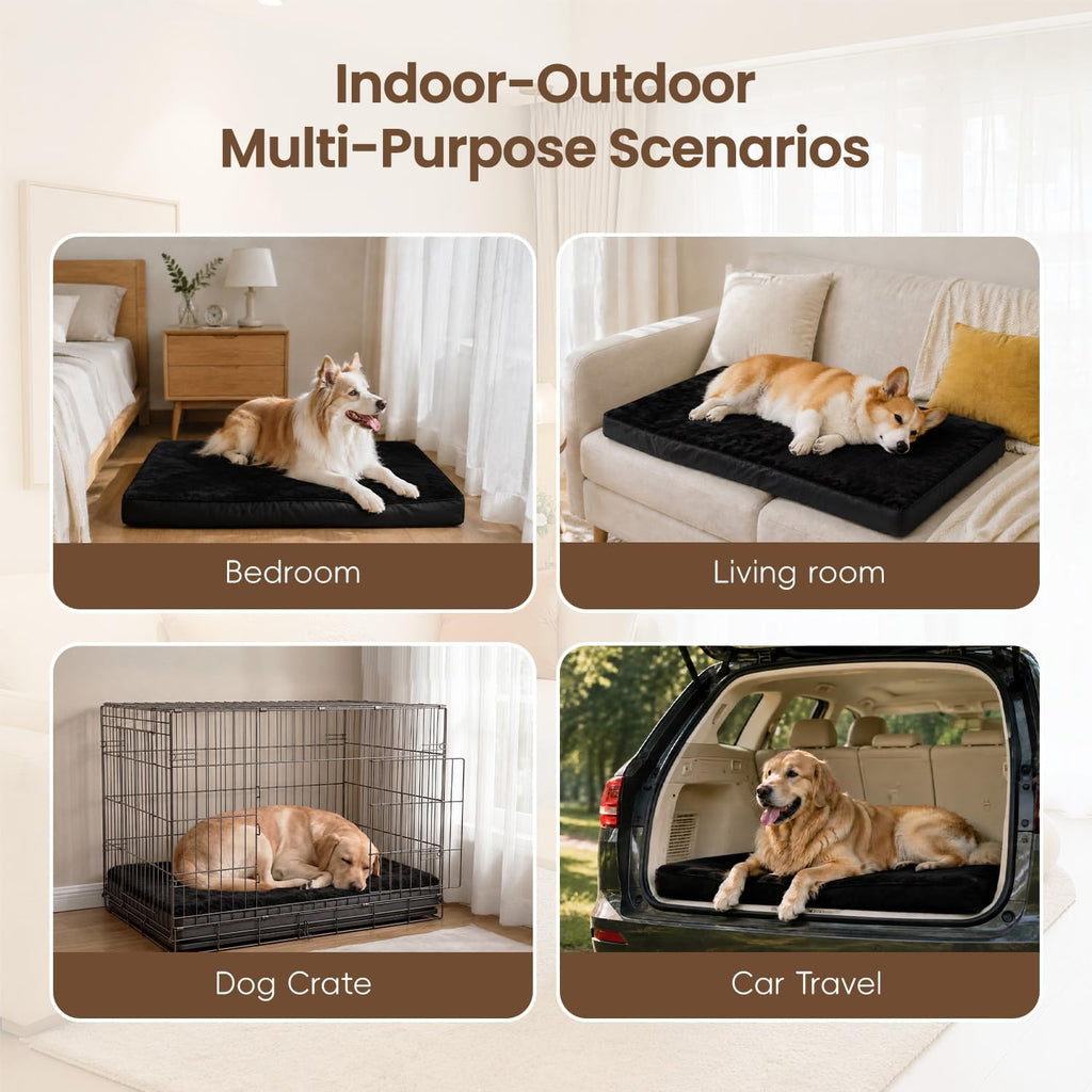 nupida waterproof xl dog bed for crate with, front angle view