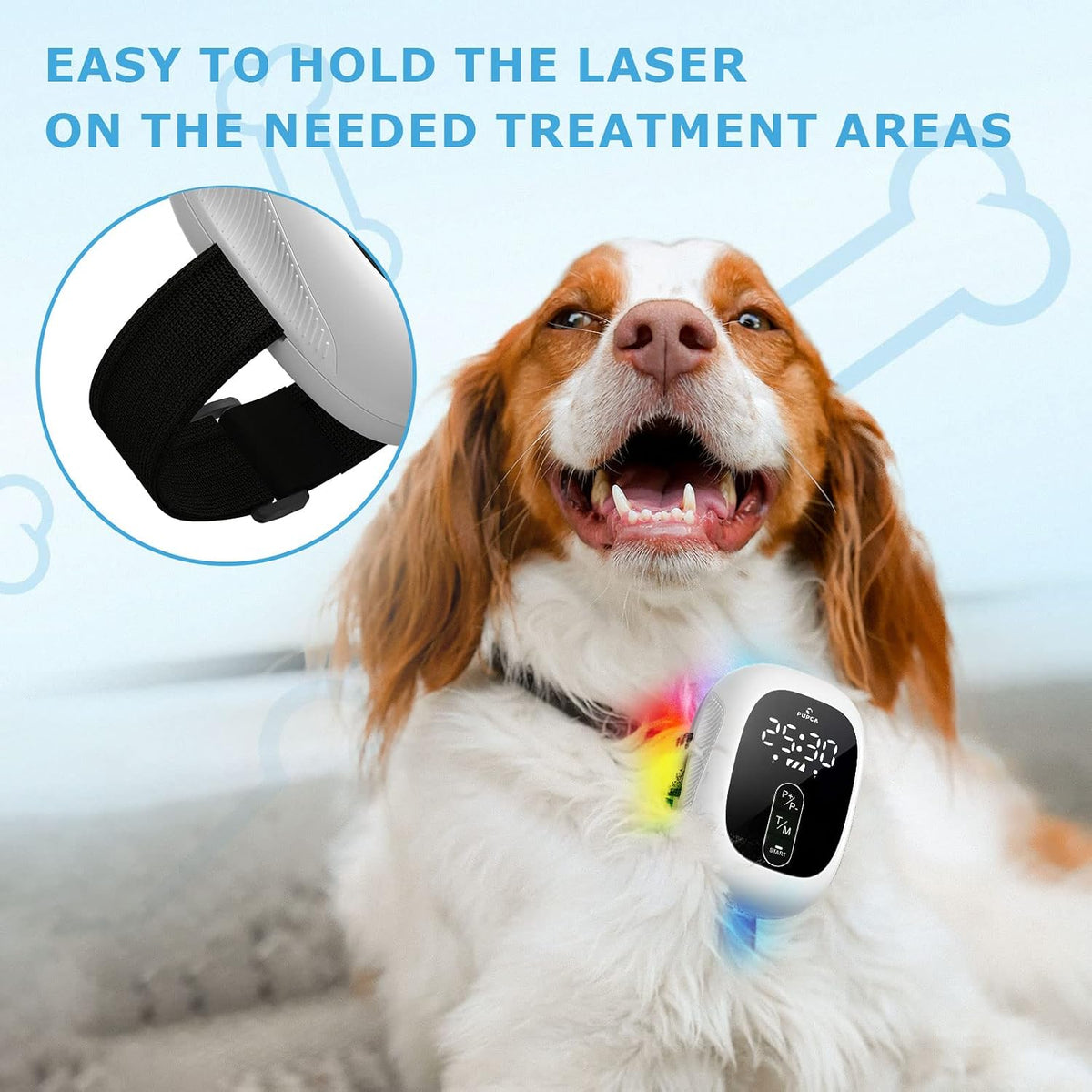 red light therapy for dogs, cold laser therapy showing dimensions