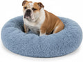 petami calming donut dog bed, washable faux fur, main product view