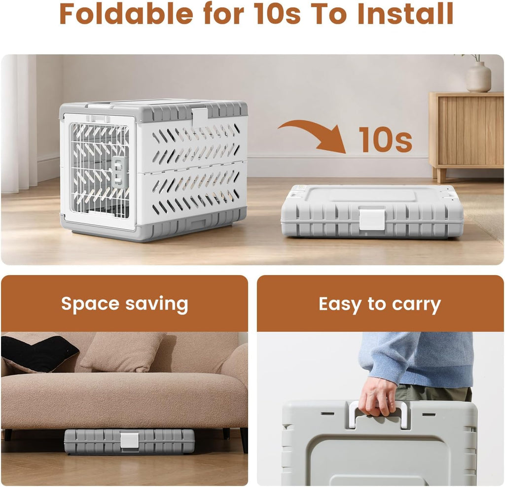 28 in handle basic dog crate for indoor showing dimensions