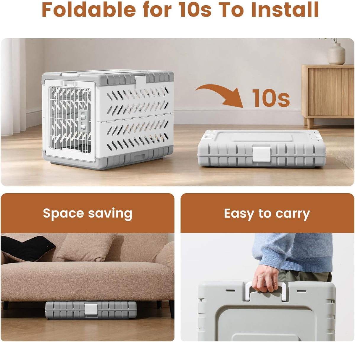 28 in handle basic dog crate for indoor showing dimensions