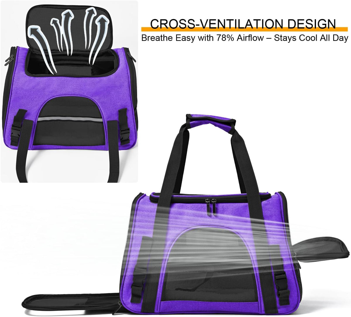 dog cat carrier soft for small pet up showing dimensions