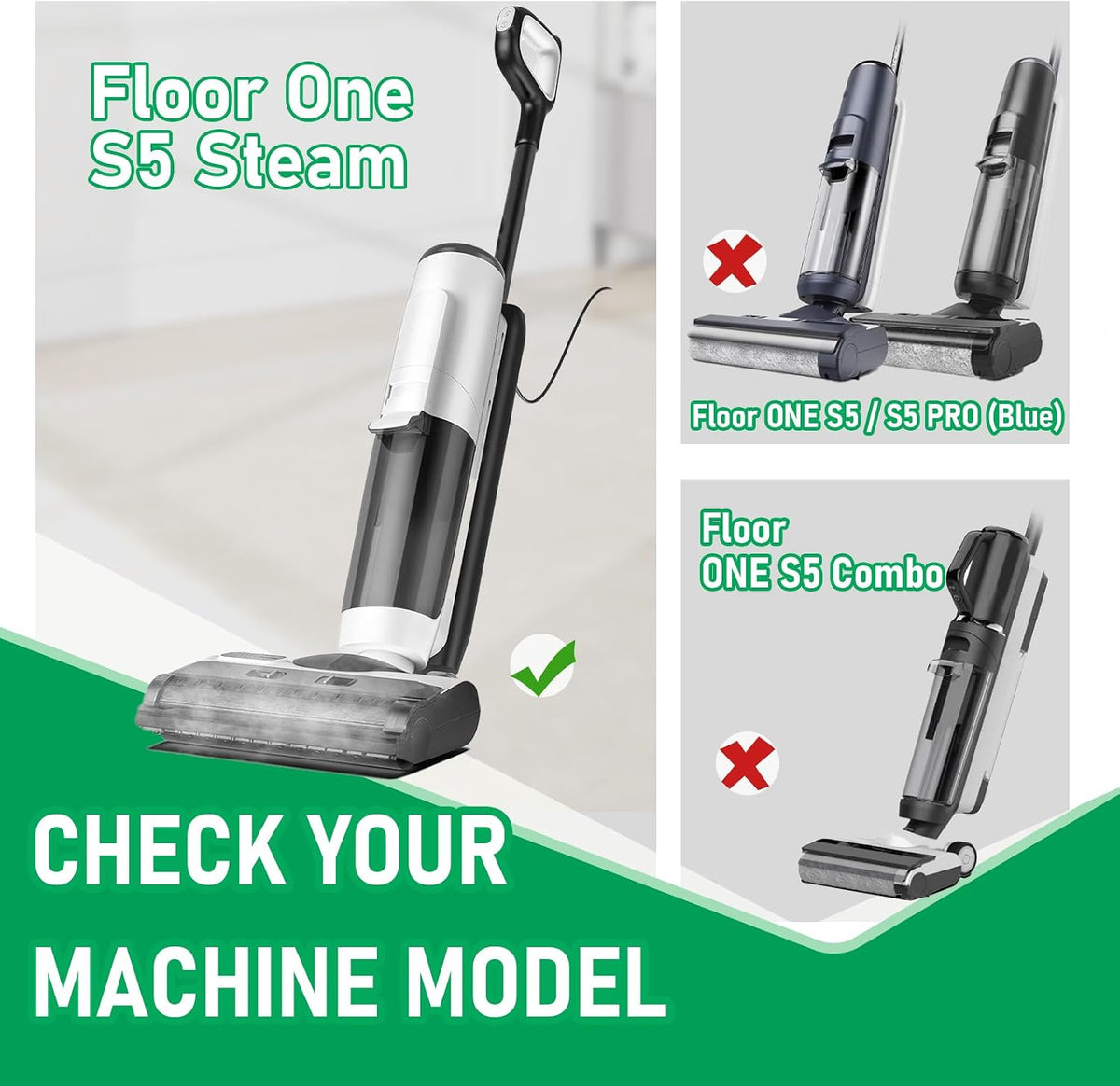 replacement roller brush & hepa filters for tineco shown in use
