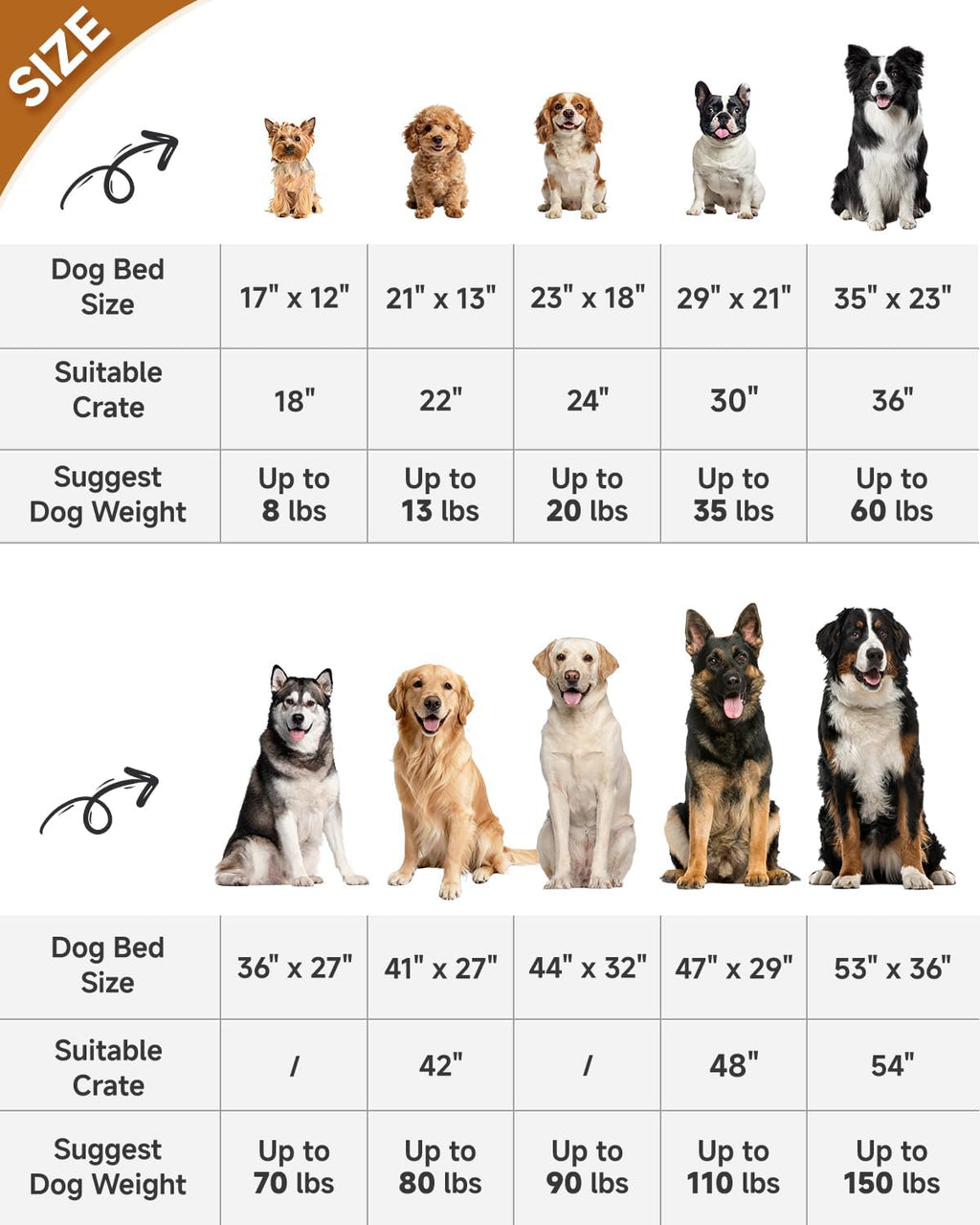 ksiia washable dog beds large sized dog crate, package contents