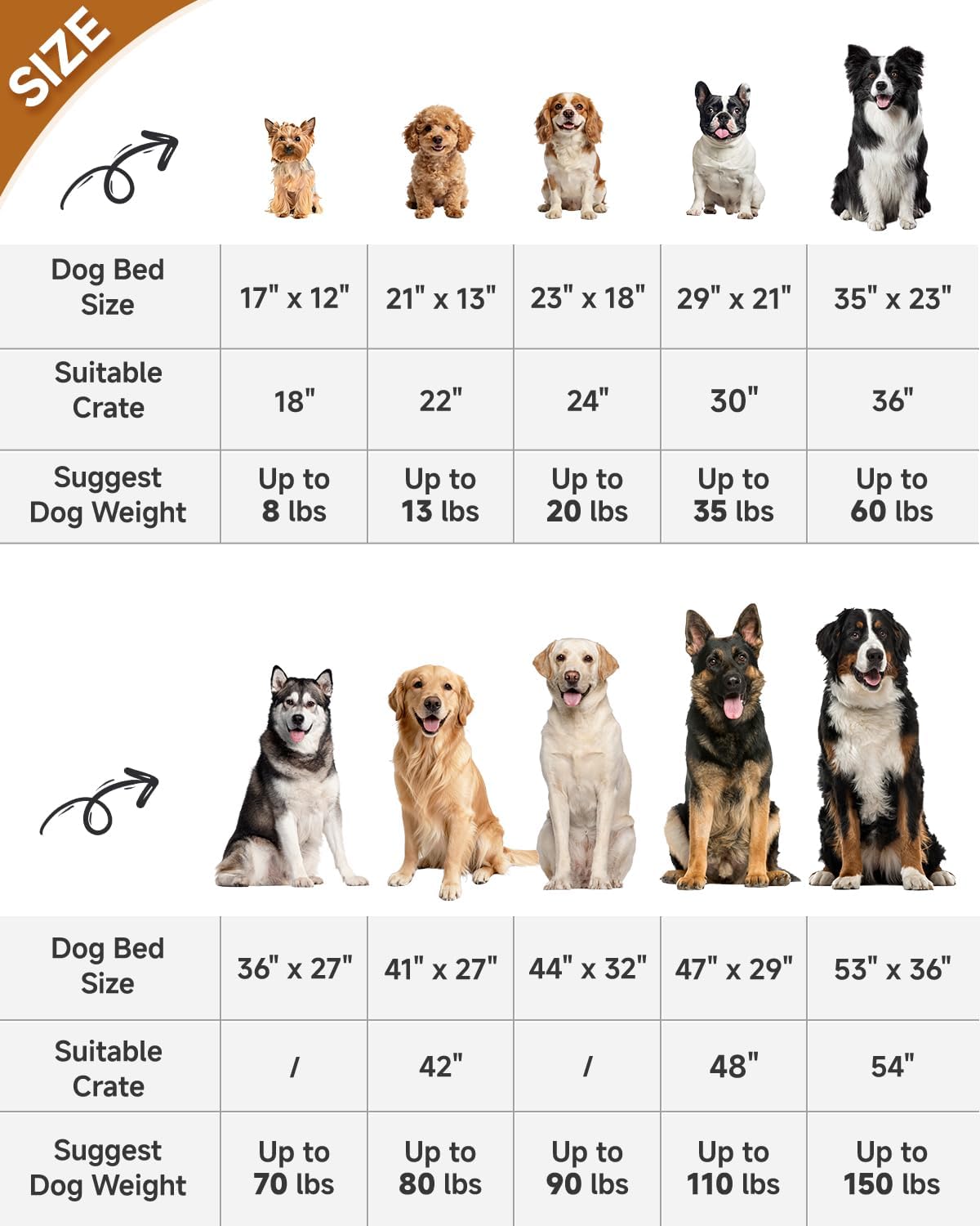 ksiia washable dog beds large sized dog crate, package contents