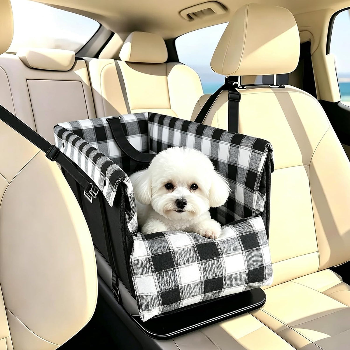 center console dog car seat for small dogs, main product view