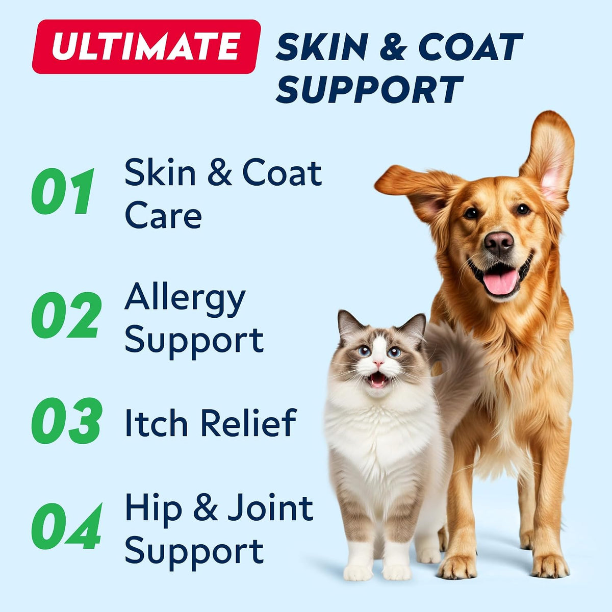 wild alaskan salmon oil for dogs & cats, close-up detail
