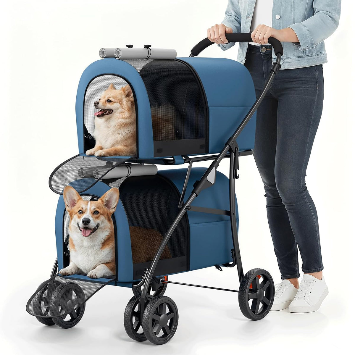 monibloom double dog stroller for small and medium, main product view