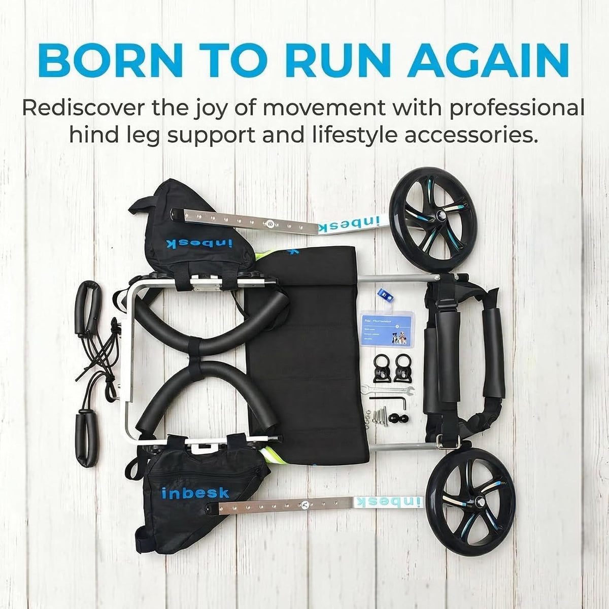dog wheelchair for back legs, lightweight aluminum adjustable showing dimensions