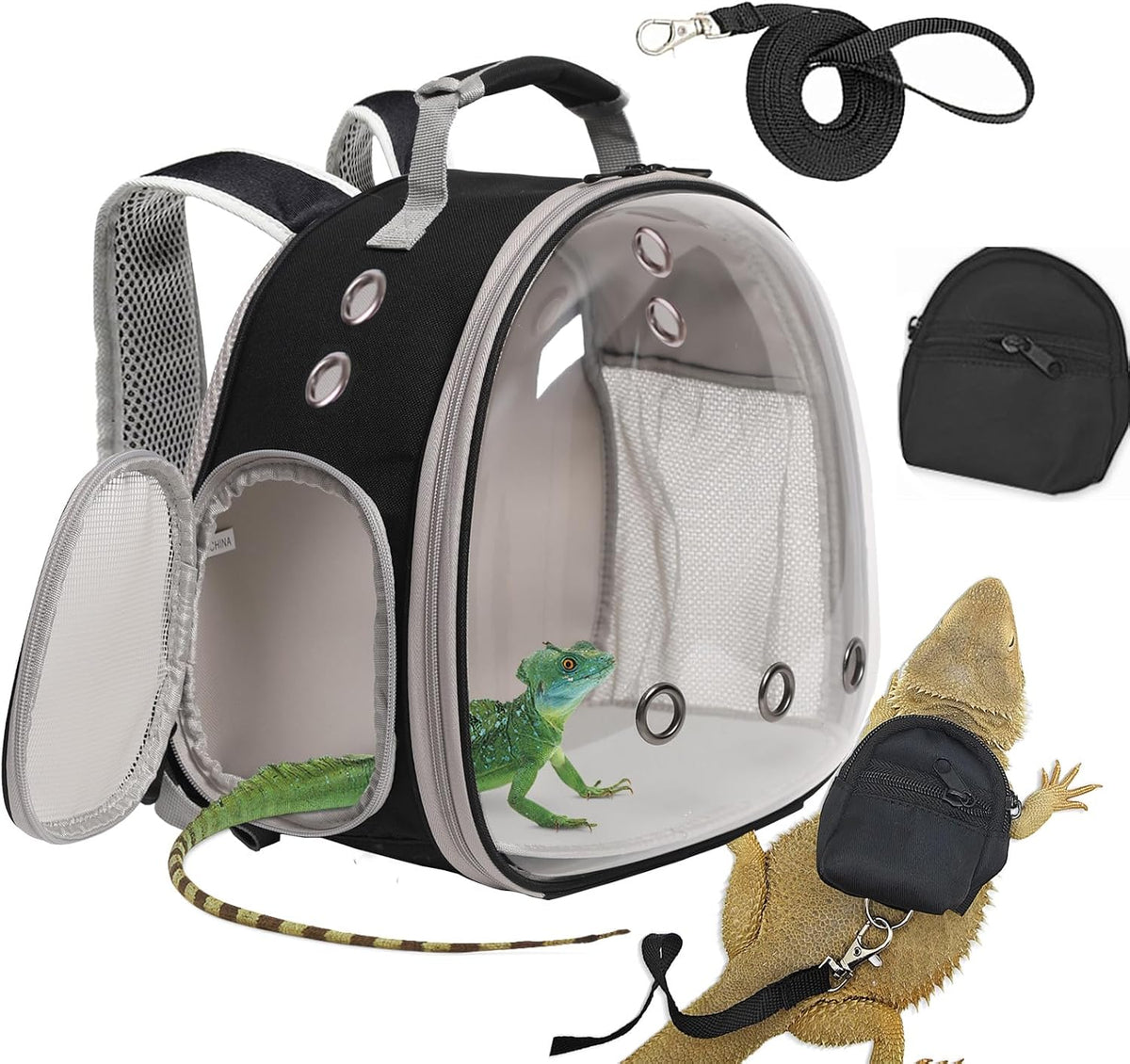 desert iguana backpack carrier,bearded dragon portable backpack carrier, main product view