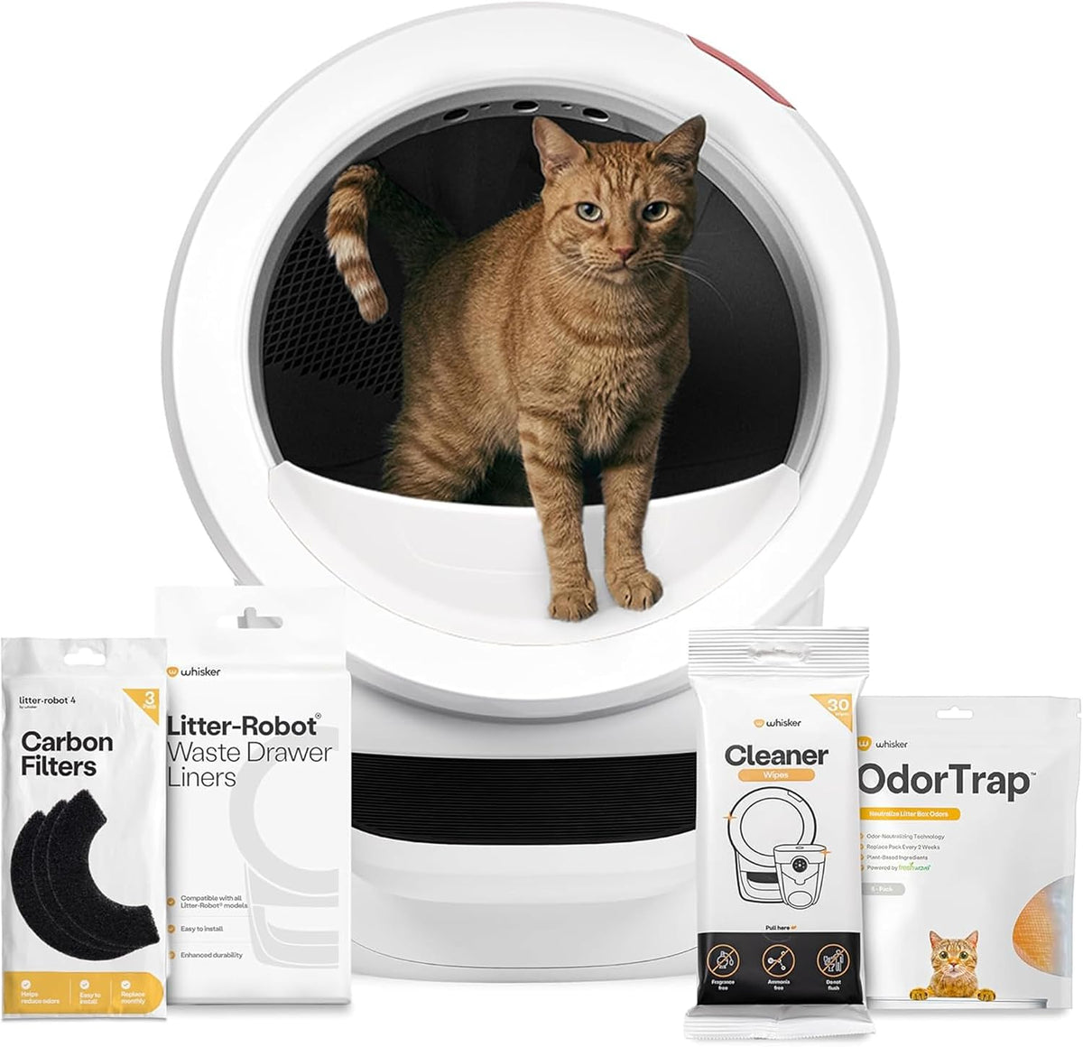 whisker litter-robot 4 self-cleaning cat litter box &, main product view