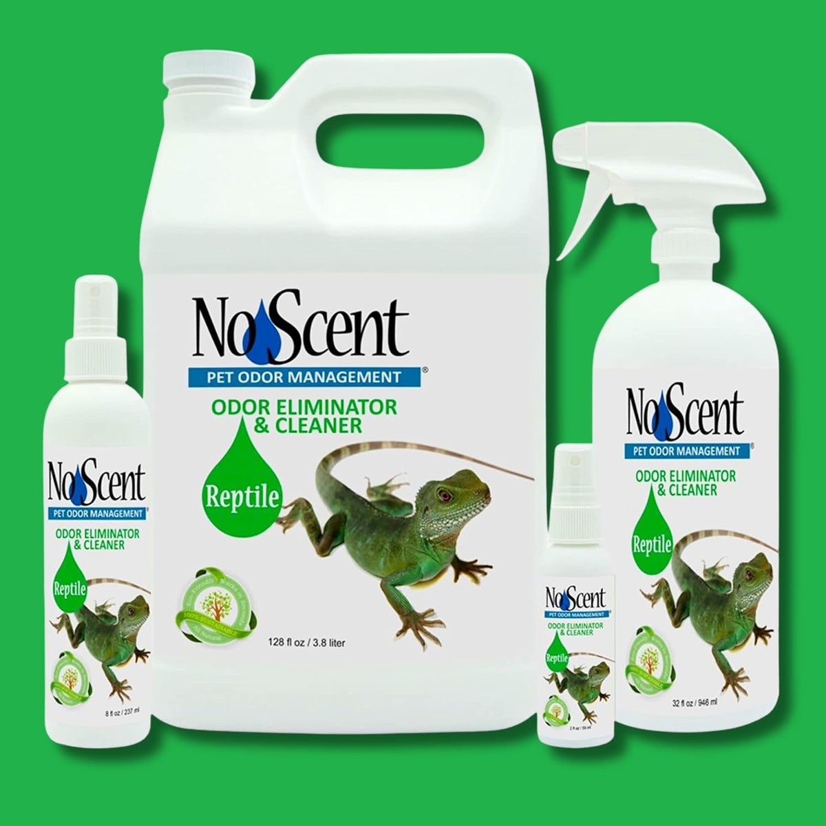 no scent reptile tank cleaner spray & pet showing dimensions
