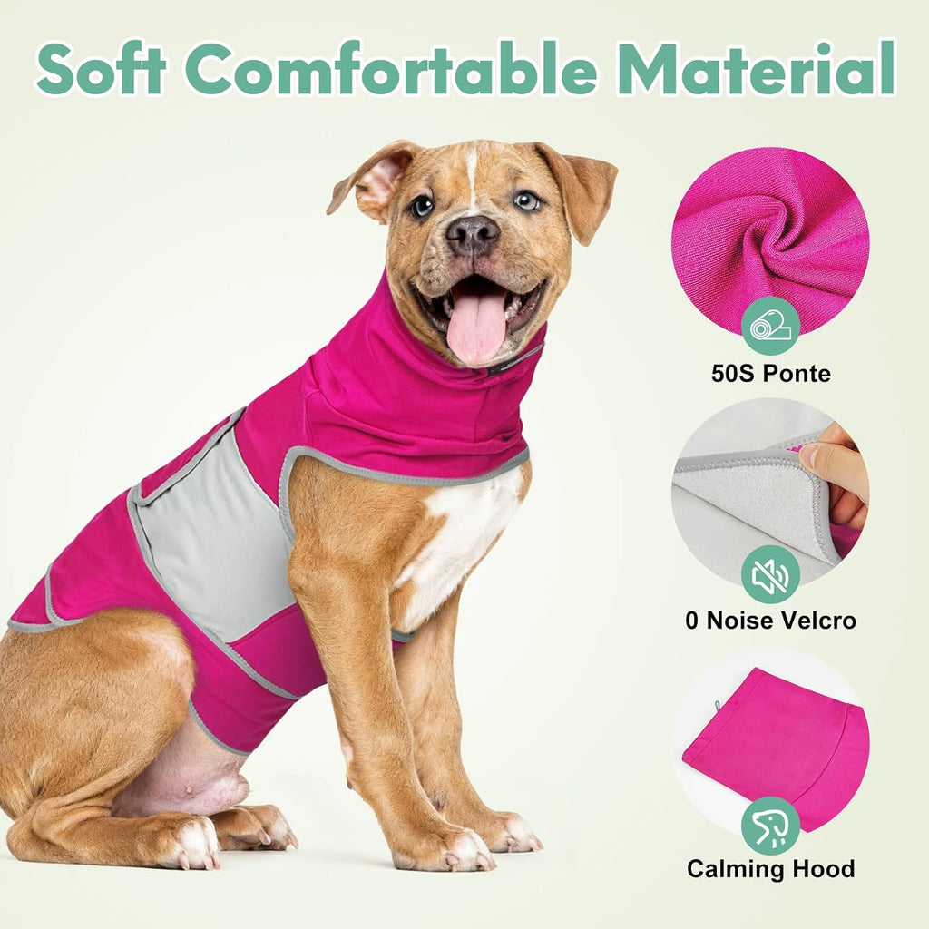 dog thunder vest anxiety relief shirt with noise, side view