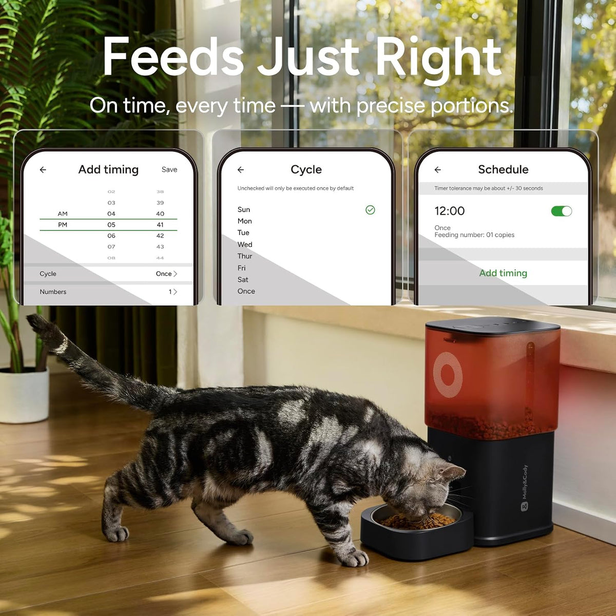 automatic cat feeder with camera: 6l automatic dog showing dimensions
