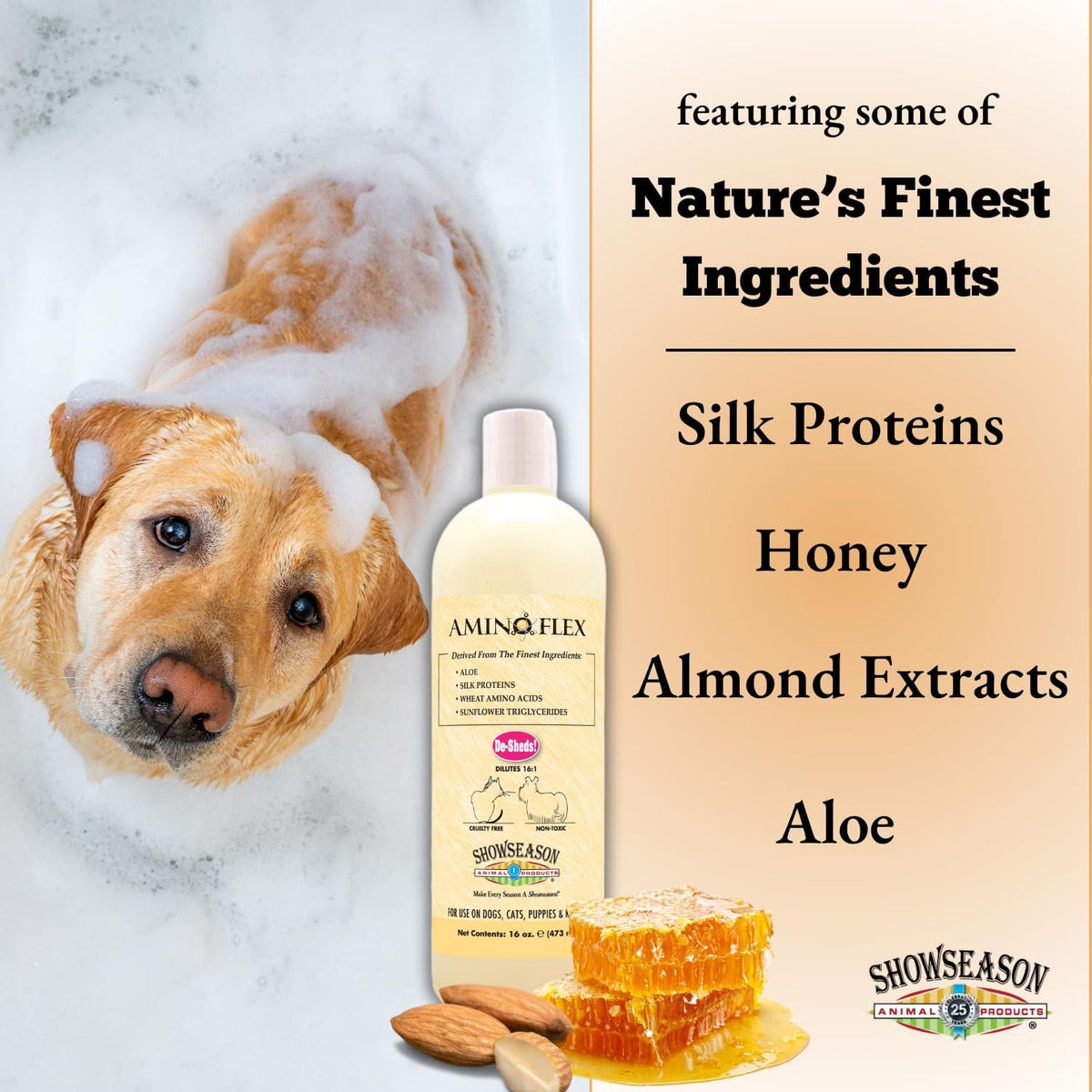 aminoflex® pet shampoo 1 gallon | cruelty-free | shown in use