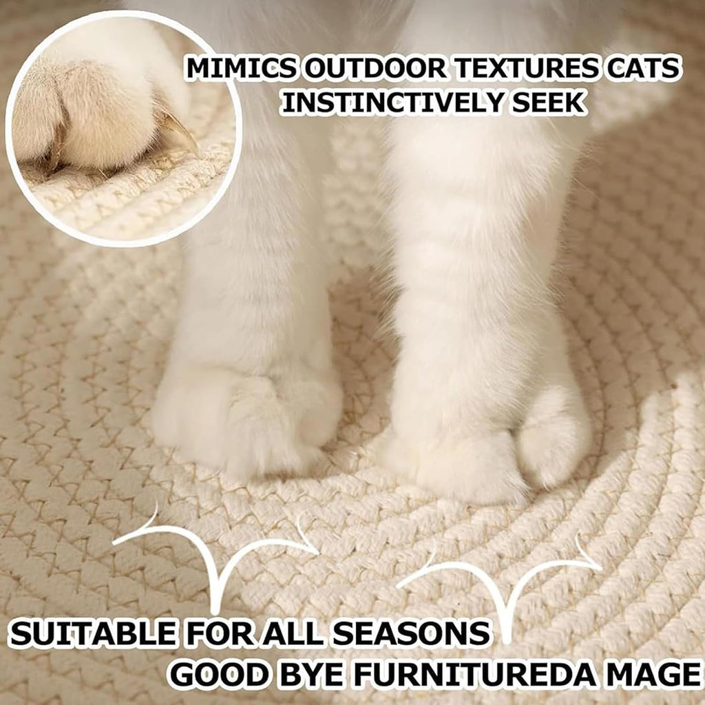 instinct basket, stimuli handwoven cat basket for cats showing dimensions