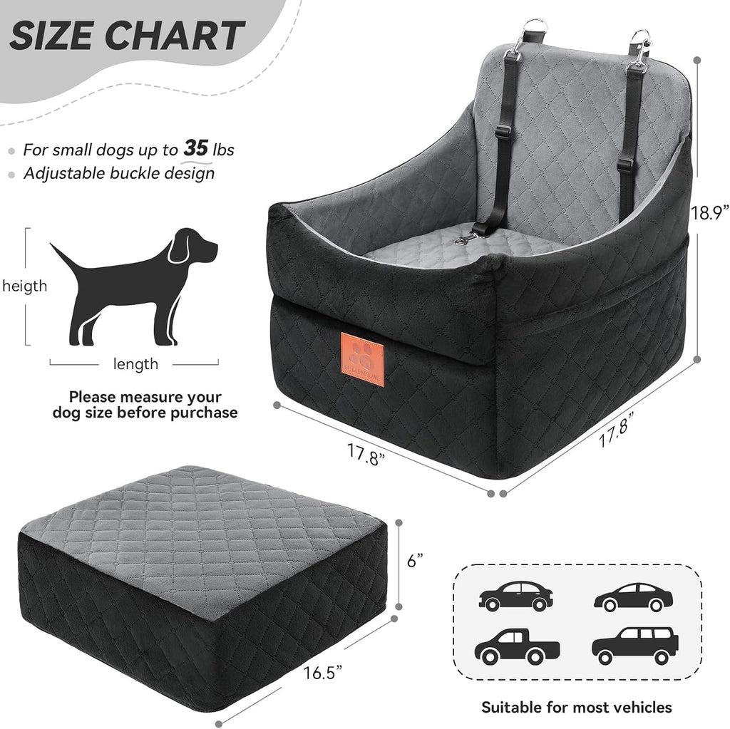 gl glenslave dog car seat for small/medium dogs, close-up detail